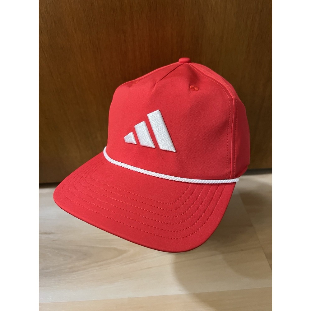 NEW Adidas Tour 5-Panel Rope Accent Golf Hat Cap Red White OSFM IY4400 Adult
